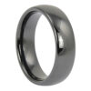 Black Polished Ceramic Mens Ring