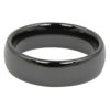 Black Polished Ceramic Mens Wedding Ring