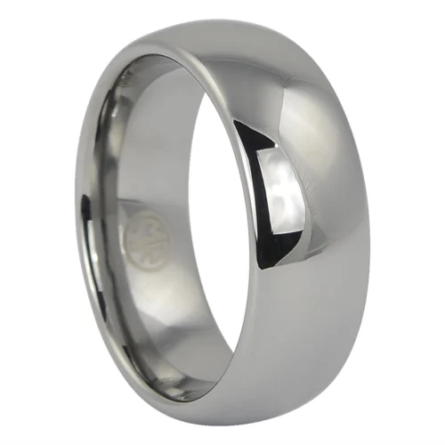 Scratch Proof Polished Tungsten Mens Ring