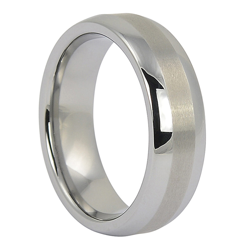 FTR 018 Satin Centreline Tungsten Mens Ring