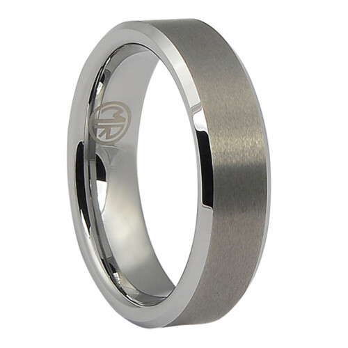 FTR 019 Mens Brushed Tungsten Wedding Ring 1