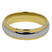 FTR 022 Gold Edged Tungsten Mens Wedding Ring 2