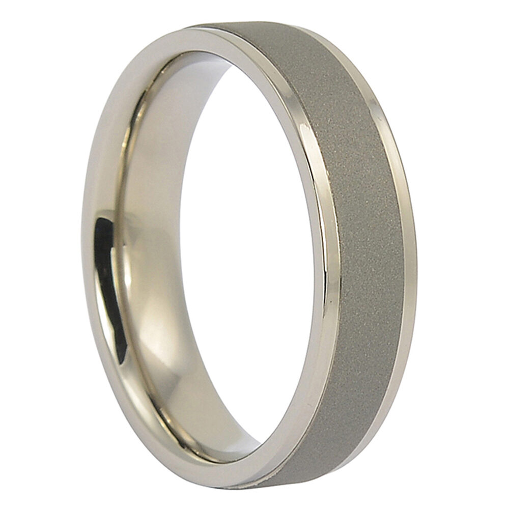 ITR 062 Dark Brushed Titanium Mens Wedding Ring