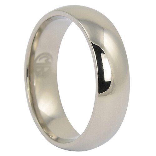 ITR 066 Titanium Polished Mens Wedding Ring