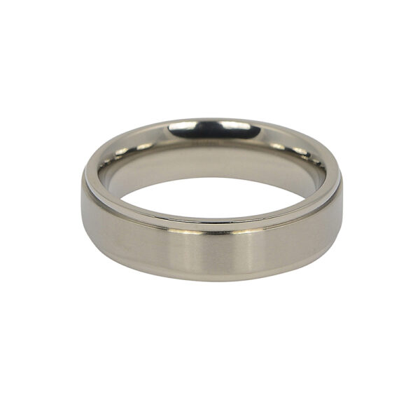 ITR-067 - Brushed Satin Titanium Mens Ring Brushed Satin Titanium Mens Ring
