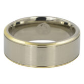 ITR 071 Mens Titanium Ring with Gold Edge 2