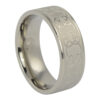 Titanium Celtic Ring with Brushed Finish and Polished Edges