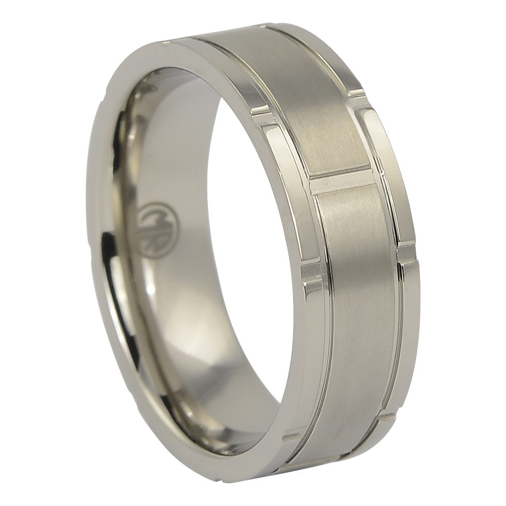 ITR 082 Titanium Ring with Unique Edge