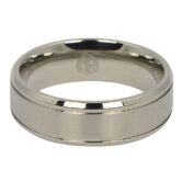 ITR 086 Titanium Ring with Polished Edges 2