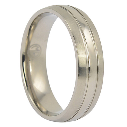 ITR 105 Dual Finish Titanium Ring