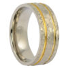 itr-093-hammered-gold-and-titanium-wedding-band