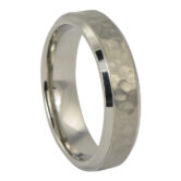 ITR 096 Hammered Titanium Wedding Ring