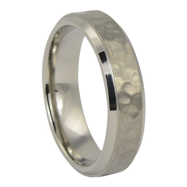 Hammered Titanium Wedding Ring Hammered Titanium Wedding Ring