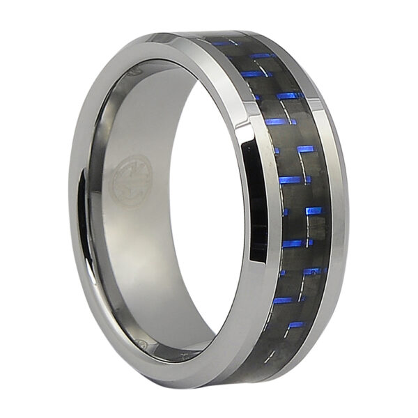 FTR-050-Carbon-Fibre-Tungsten-Ring-with-Blue-Highlights-1-video FTR-050-Carbon-Fibre-Tungsten-Ring-with-Blue-Highlights-1-video