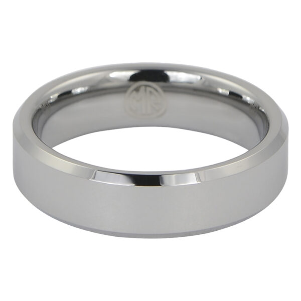 Polished Flat Tungsten Wedding Ring-2 Polished Flat Tungsten Wedding Ring