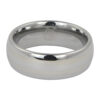 High Polished Wide Tungsten Dome Men’s Ring with Brushed Centerline Accents