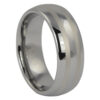 High Polished Wide Tungsten Dome Men’s Ring with Brushed Centerline Accents