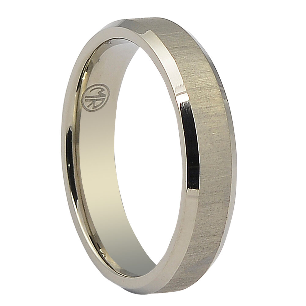 ITR 099 Titanium Thin Mens Wedding Ring Brushed Finish