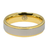 ITR 106 Polished Titanium Men’s Ring with Gold Edge 2 1