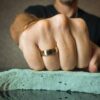 ITR-106 Titanium Gold Mens Ring