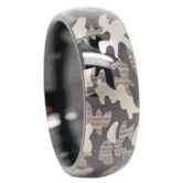 FTR-069-BLACK 8MM ROUNDED “CAMO” TUNGSTEN RING-VIDEO
