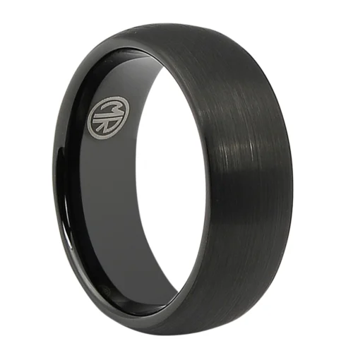 Sleek and Sophisticated Refined Black Tungsten Ring