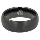 FTR 074 Black Tungsten Ring With Brushed Finish 2 1