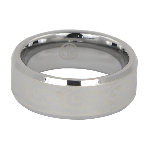 Tungsten Mens Ring With Celtic Pattern Tungsten Mens Ring With Celtic Pattern