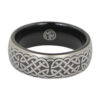 Black Celtic Mens Tungsten Ring