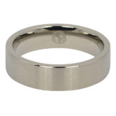 CTIBF6 Custom Made 6mm Brushed Flat Titanium Mens Wedding Ring 2 1