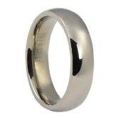 CTIPR5 Custom 5mm Polished Rounded Titanium Mens Wedding Ring