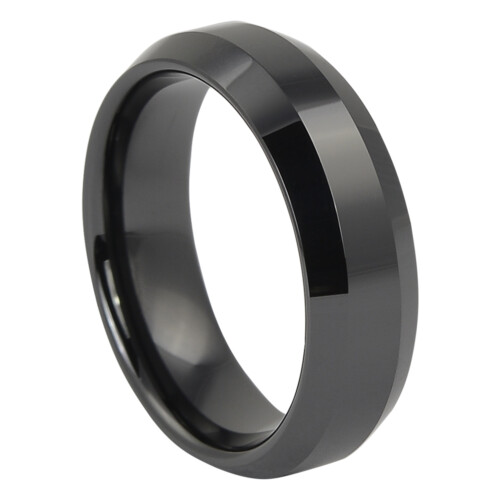 CCR 013 Polished Ceramic Mens Wedding Ring