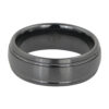Satin Ceramic Mens Wedding Ring