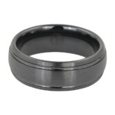 CCR 014 Satin Ceramic Mens Wedding Ring 2