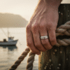 ITR-096-Hammered-Titanium-Wedding-Ring-Fisherman-_-Dock-Worker