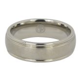 ITR 110 Rounded “Comet” Titanium Mens Ring With Polished Edges 2