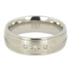 Titanium Mens Engagement Ring With Triple Stones