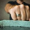 ITR-117 Wide Titanium Mens Ring