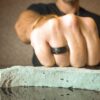 ITR-135 Black Titanium Mens Ring