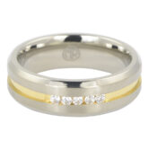 ITR 141 Mens Titanium Wedding Ring With Gold Centreline 2