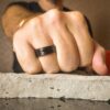 ITR-149 Black Titanium Mens Ring