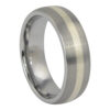 Tungsten Wedding Ring With Solid Silver Inlay