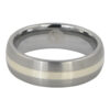 Tungsten Wedding Ring With Solid Silver Inlay