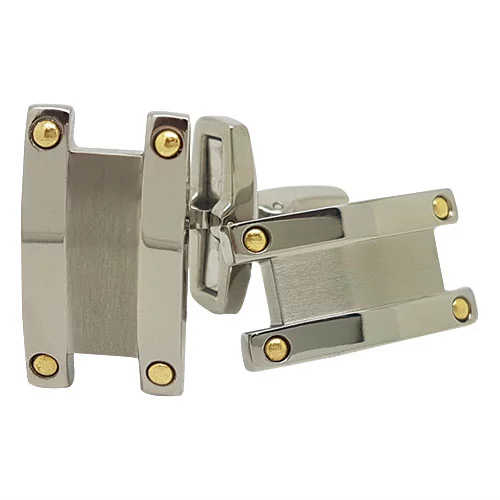 Gold Stud Titanium Cufflinks