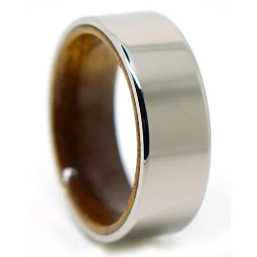 Stunning Titanium and Koa Wood Men's Ring – Uniquely Elegant Wedding Band