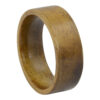 Koa Wood Flat Band Mens Ring