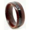 Rosewood Mens Ring With Carbon Fibre Strip