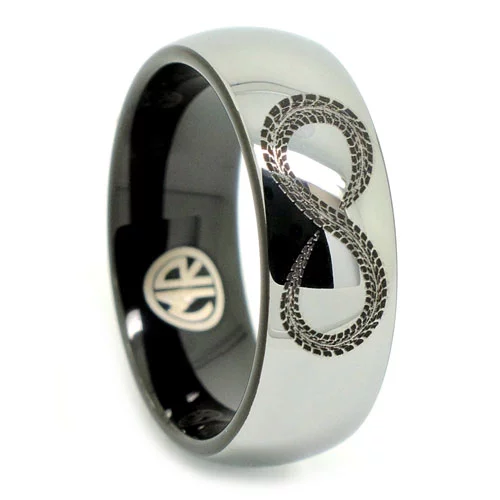 Timeless Elegant Tungsten Infinity Men's Promise Ring