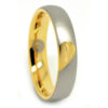 Tungsten Men’s Promise Ring with Gold Inner Band