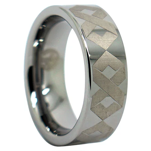 Laser Engraved Men's Infinity Promise Ring